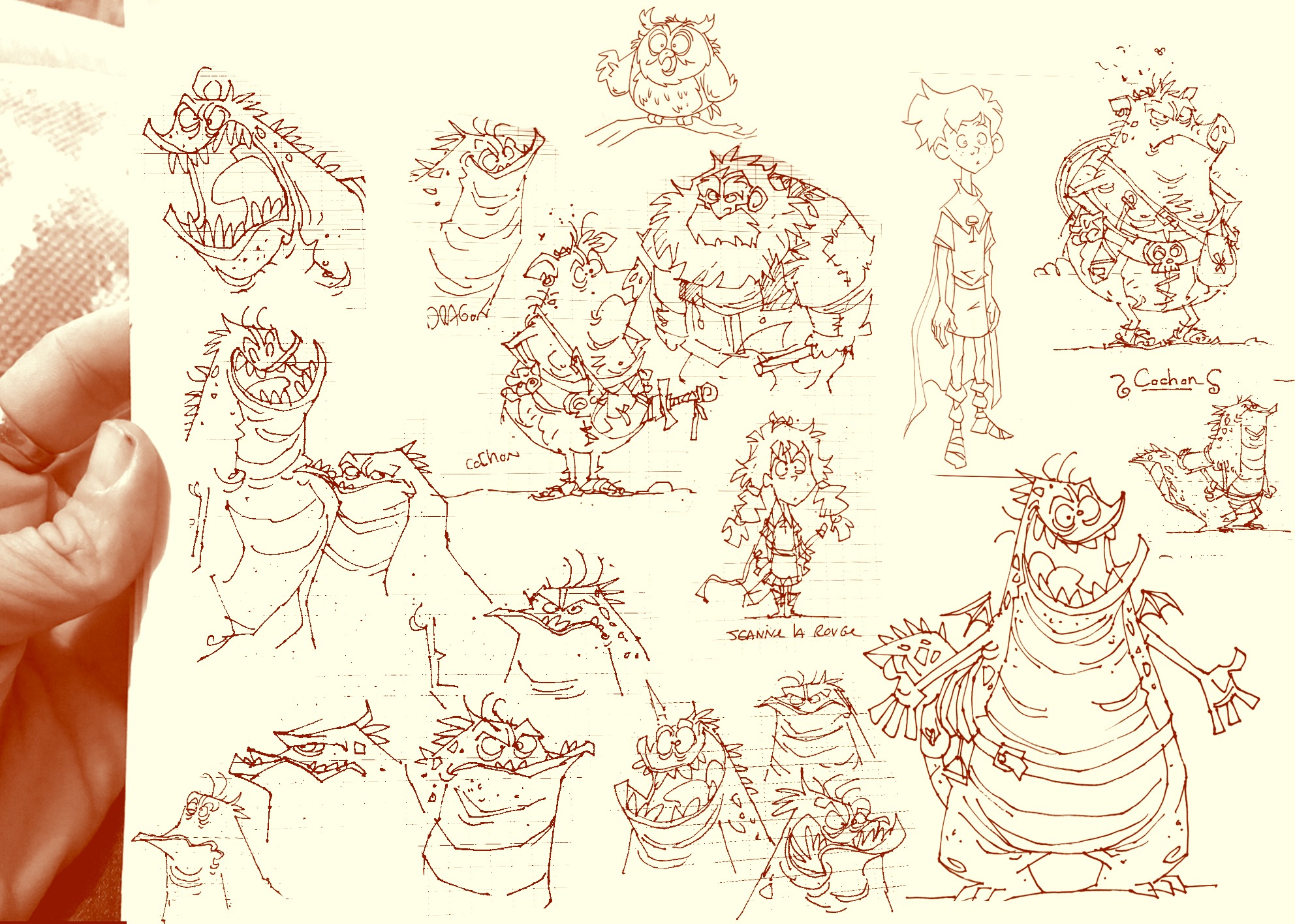 Cochon et Dragon — Recherches de personnages