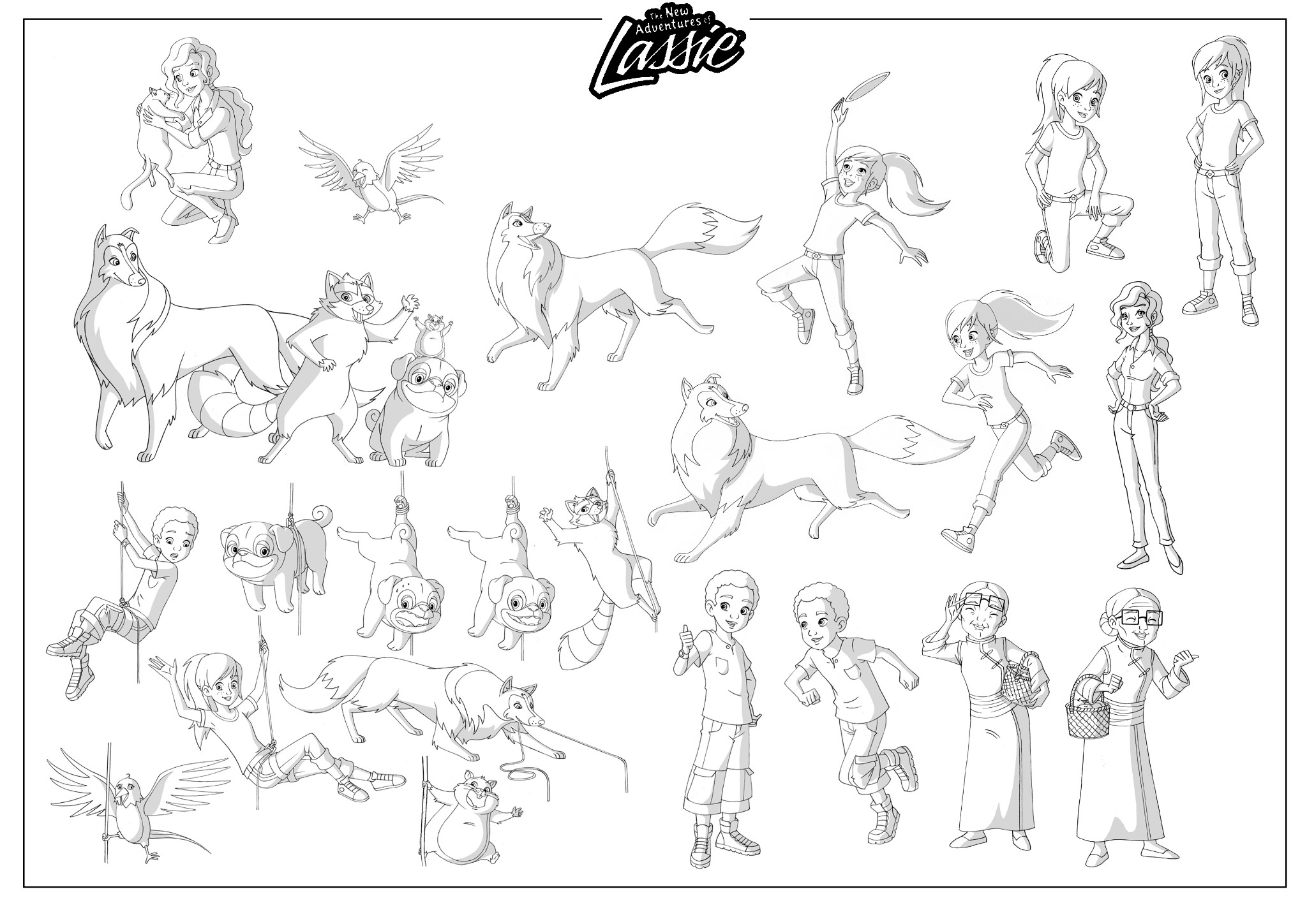 Lassie — Personnages en mouvement