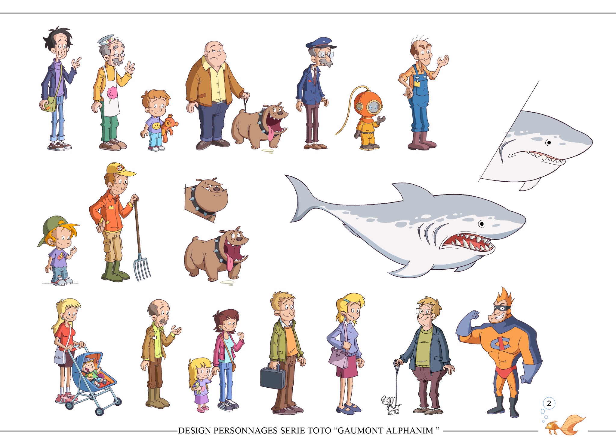 Les Blagues de Toto — Character design · Planche 1
