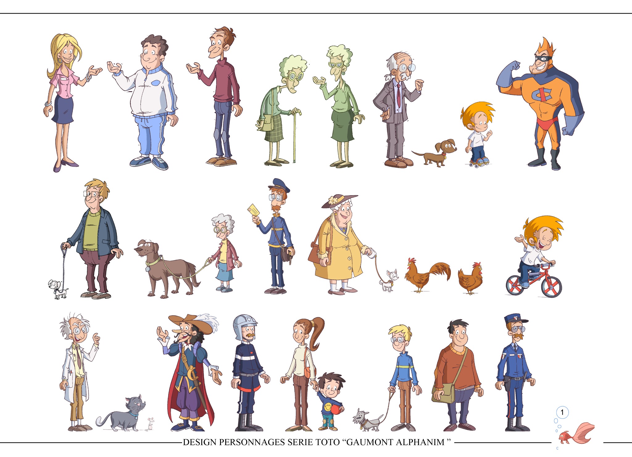 Les Blagues de Toto — Character design · Planche 2
