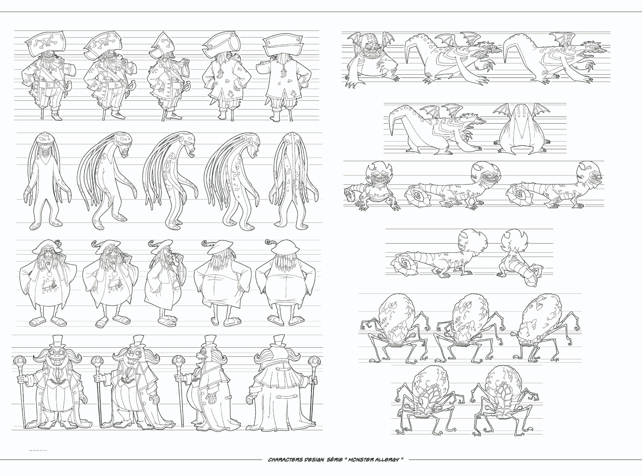 Monster Allergy — Character design · Planche 1