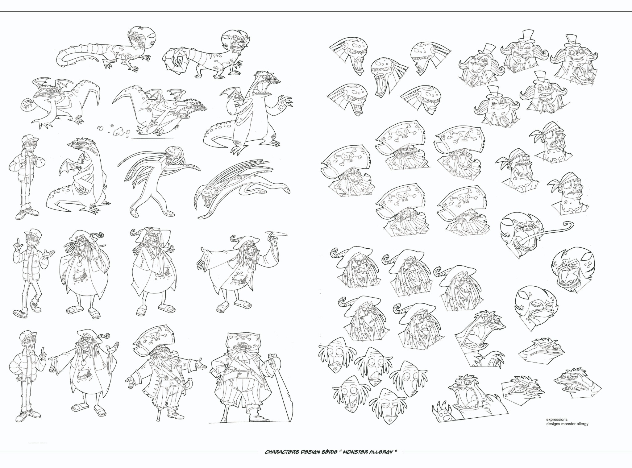 Monster Allergy — Character design · Planche 2