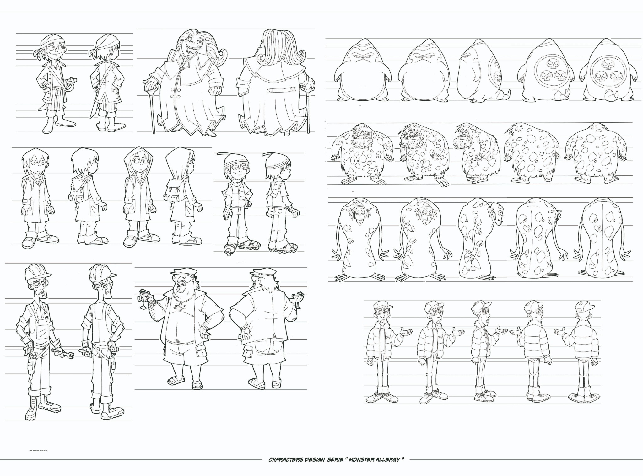 Monster Allergy — Character design · Planche 3
