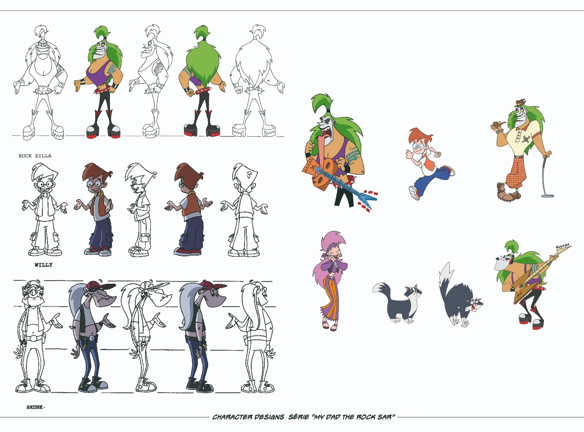 My Dad the Rock Star — Character design · Planche 1