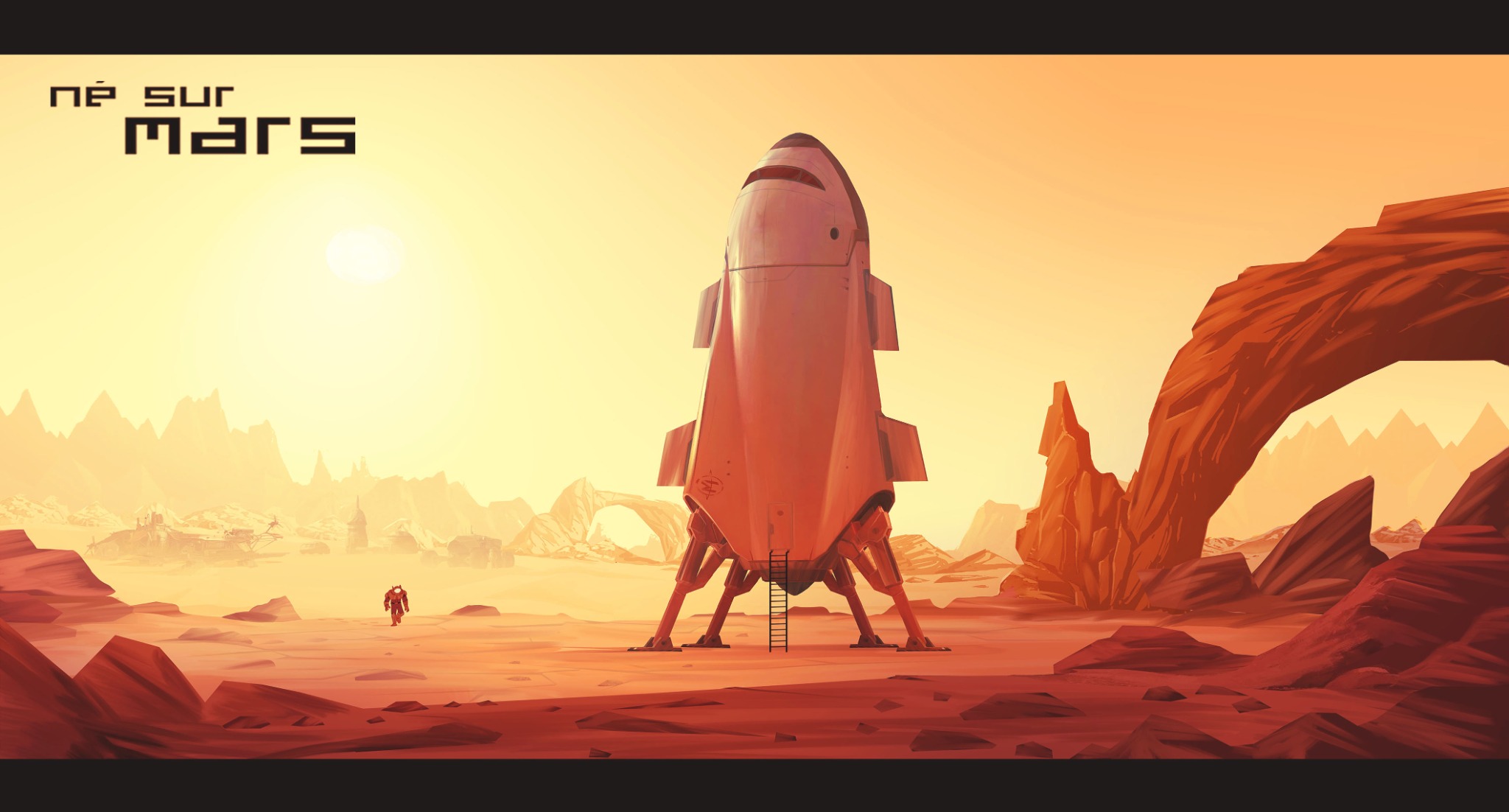 Né sur Mars — Fusée sur Mars
