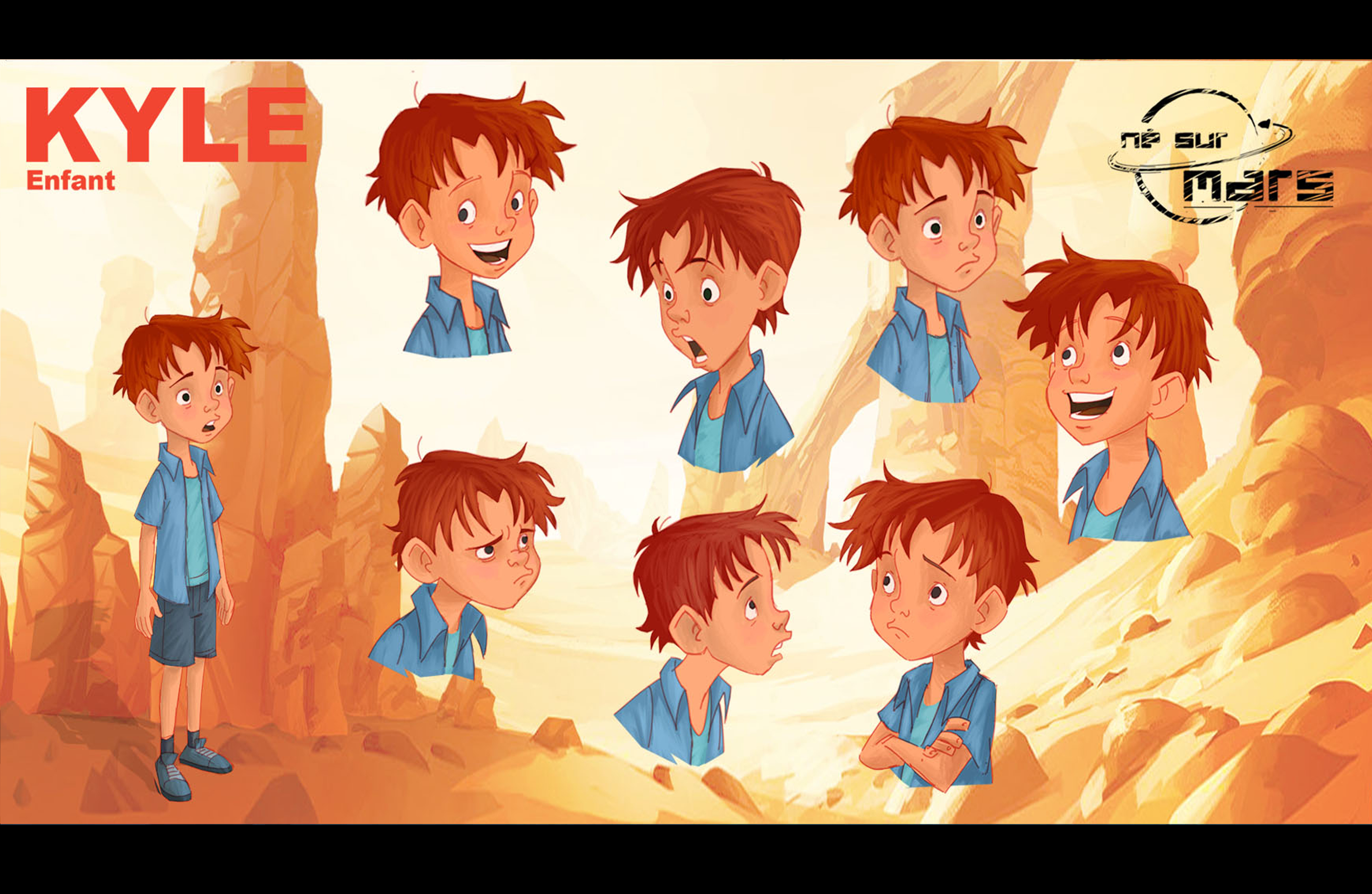 Né sur Mars — Kyle enfant — Expressions