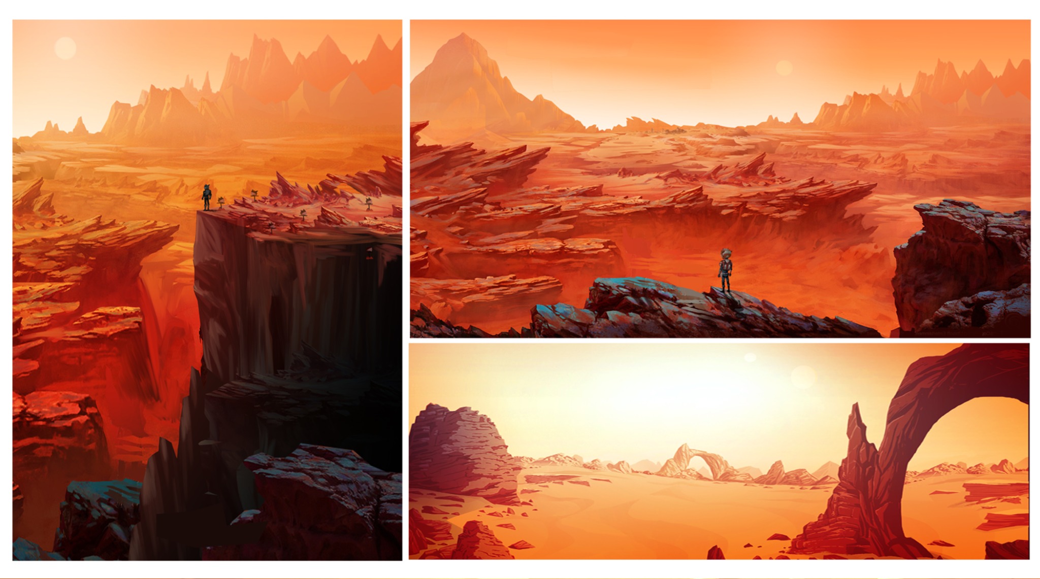 Né sur Mars — Recherches de décors — 2
